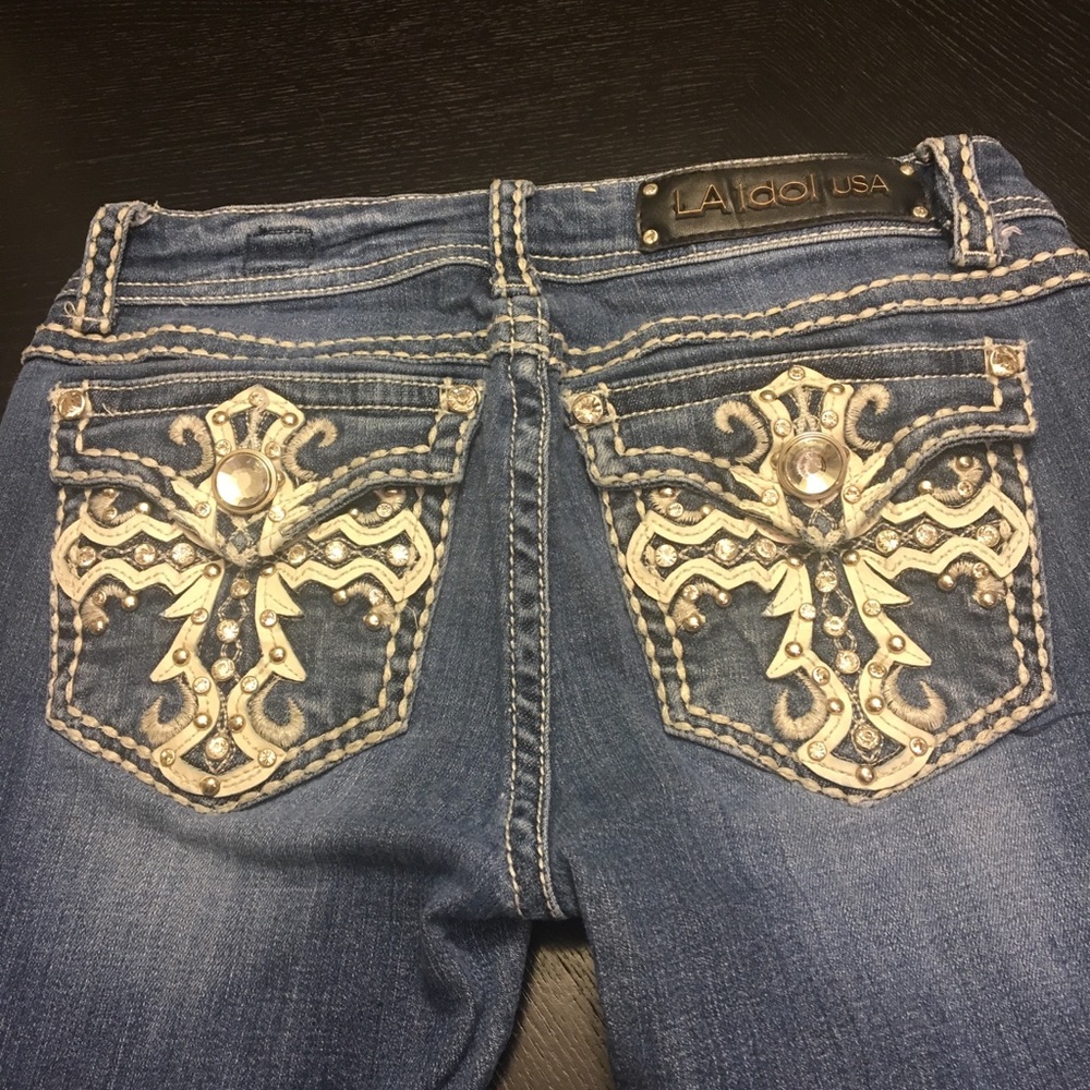 L.A. Idol USA Rhinestoned Jeans Size 5